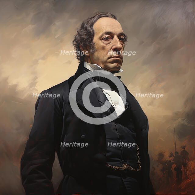AI IMAGE - Portrait of Benjamin Disraeli, 1870s, (2023). Creator: Heritage Images.