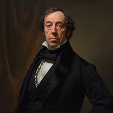 AI IMAGE - Portrait of Benjamin Disraeli, 1870s, (2023). Creator: Heritage Images