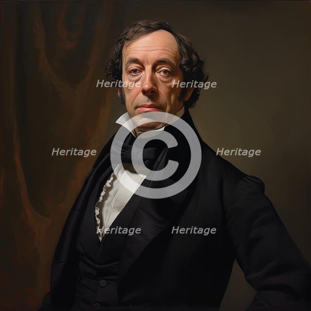 AI IMAGE - Portrait of Benjamin Disraeli, 1870s, (2023). Creator: Heritage Images.