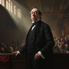 AI IMAGE - Portrait of Benjamin Disraeli, 1870s, (2023). Creator: Heritage Images