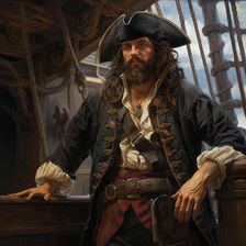 AI IMAGE - Portrait of Blackbeard, early 18th century, (2023). Creator: Heritage Images