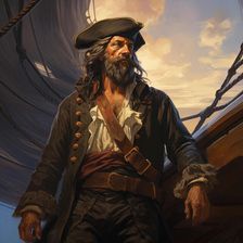AI IMAGE - Portrait of Blackbeard, early 18th century, (2023). Creator: Heritage Images