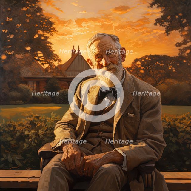 AI IMAGE - Portrait of George Bernard Shaw, 1920s, (2023). Creator: Heritage Images.