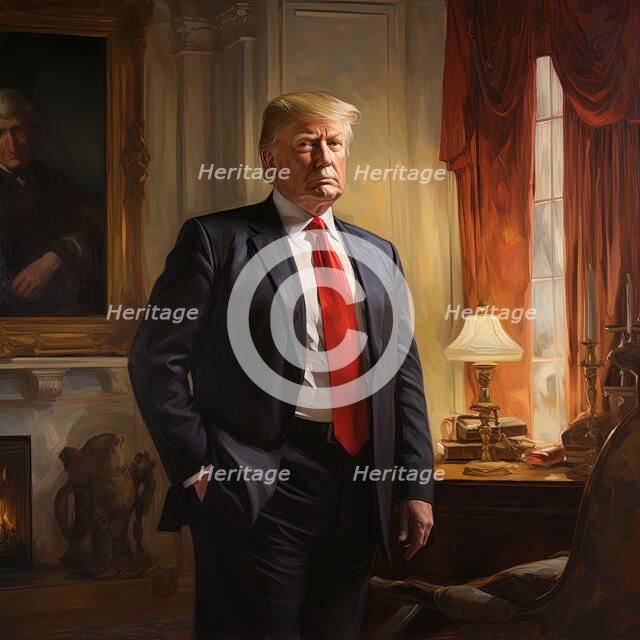 AI IMAGE - Portrait of Donald Trump, 2010s, (2023). Creator: Heritage Images.