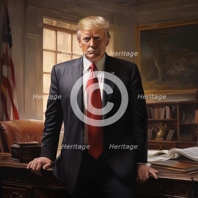 AI IMAGE - Portrait of Donald Trump, 2010s, (2023). Creator: Heritage Images.