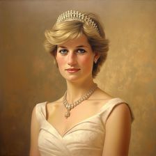 AI IMAGE - Portrait of Diana, Princess of Wales, 1980s, (2023). Creator: Heritage Images