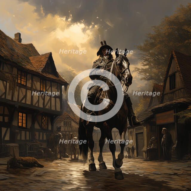 AI IMAGE - Portrait of Dick Turpin, 1730s, (2023). Creator: Heritage Images.