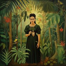 AI IMAGE - Portrait of Frida Kahlo, 1940s, (2023). Creator: Heritage Images