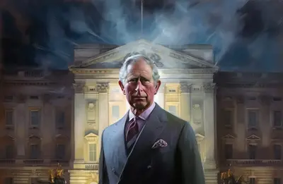 AI IMAGE - Portrait of King Charles III, 2023.  Creator: Heritage Images.