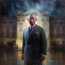 AI IMAGE - Portrait of King Charles III, 2023. Creator: Heritage Images