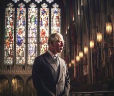 AI IMAGE - Portrait of King Charles III inside a church, 2023. Creator: Heritage Images