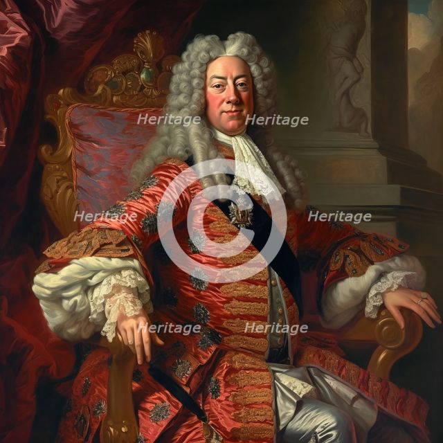 AI IMAGE - Portrait of King George II, 1750s, (2023). Creator: Heritage Images.