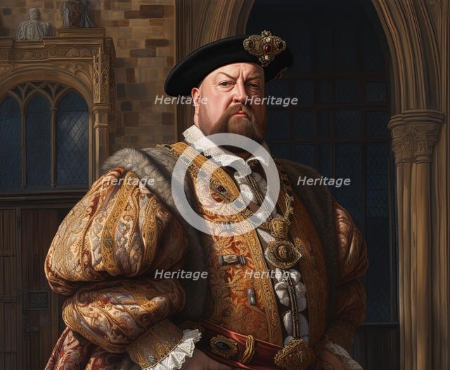 AI IMAGE - Portrait of King Henry VIII, 1540s, (2023). Creator: Heritage Images.