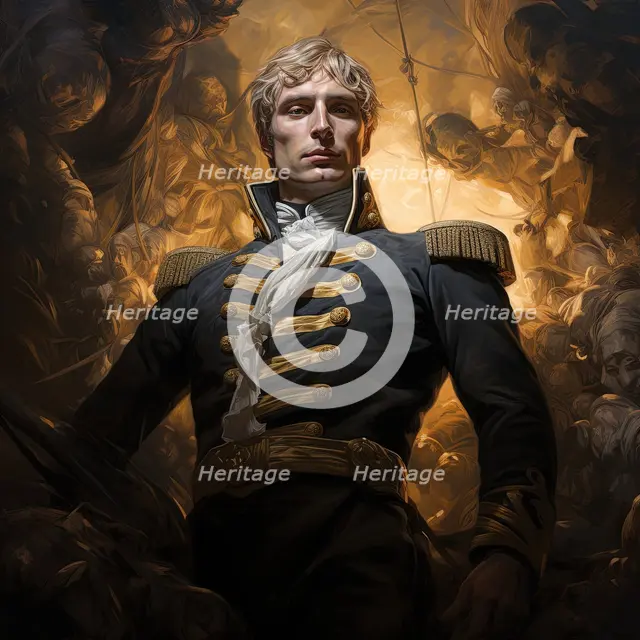 AI IMAGE - Portrait of Horatio Nelson, 1800s, (2023). Creator: Heritage Images.