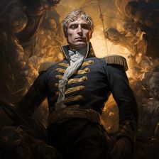 AI IMAGE - Portrait of Horatio Nelson, 1800s, (2023). Creator: Heritage Images