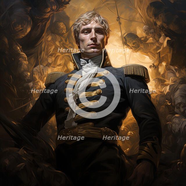 AI IMAGE - Portrait of Horatio Nelson, 1800s, (2023). Creator: Heritage Images.
