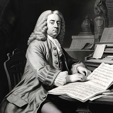 AI IMAGE - Portrait of Handel, 18th century, (2023). Creator: Heritage Images