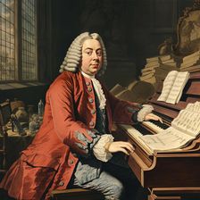 AI IMAGE - Portrait of Handel, 18th century, (2023). Creator: Heritage Images