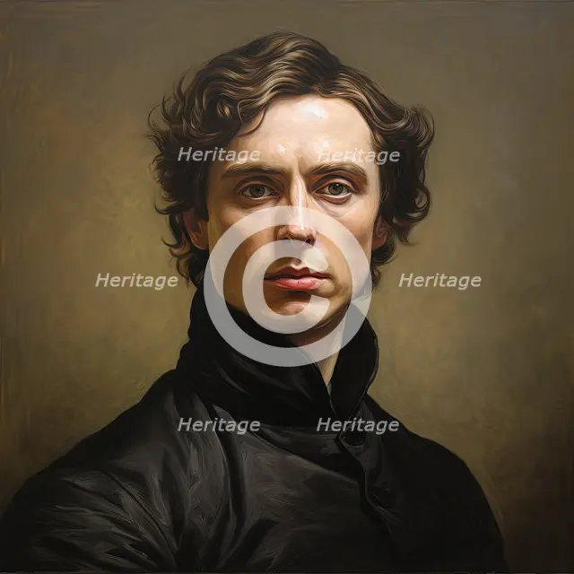 AI IMAGE - Portrait of John Keats, 19th century, (2023). Creator: Heritage Images.