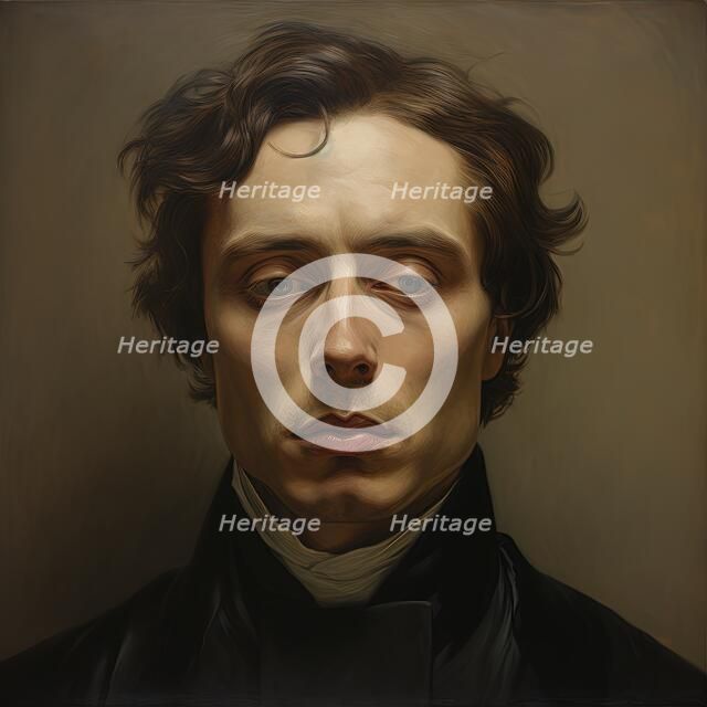 AI IMAGE - Portrait of John Keats, 19th century, (2023). Creator: Heritage Images.