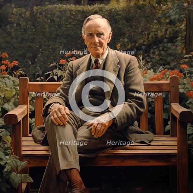 AI Image - Portrait of J.R.R. Tolkien, 1960s, (2023). Creators: Heritage Images, J. R. R. Tolkien.