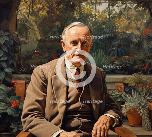 AI Image - Portrait of J.R.R. Tolkien, 1960s, (2023). Creators: Heritage Images, J. R. R. Tolkien.