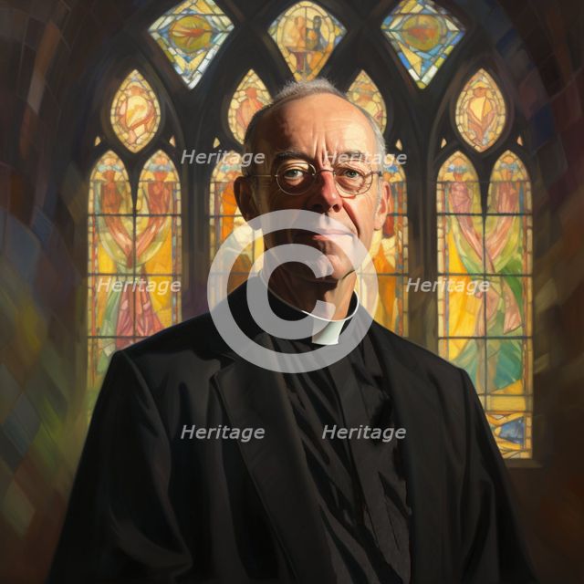 AI IMAGE - Portrait of Justin Welby, Archbishop of Canterbury, 2023. Creator: Heritage Images.