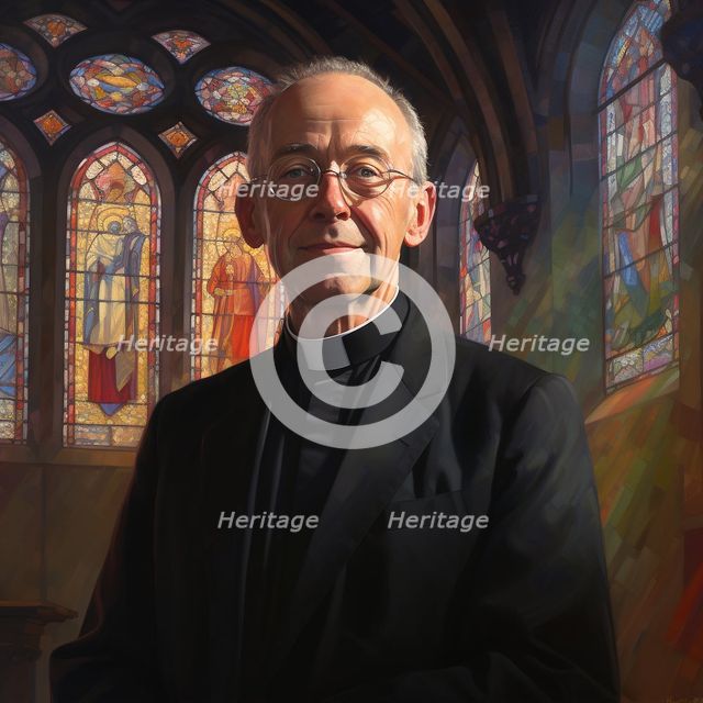 AI IMAGE - Portrait of Justin Welby, Archbishop of Canterbury, 2023. Creator: Heritage Images.