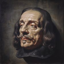 AI IMAGE - Portrait of Oliver Cromwell, 1650s, (2023). Creator: Heritage Images