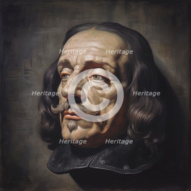 AI IMAGE - Portrait of Oliver Cromwell, 1650s, (2023). Creator: Heritage Images.