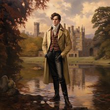 AI Image - Portrait of Lord Byron, 1810s, (2023). Creator: Heritage Images