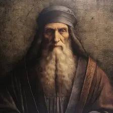 AI IMAGE - Portrait of Leonardo da Vinci, 1500s, (2023). Creator: Heritage Images