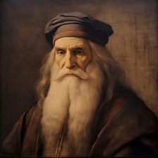 AI IMAGE - Portrait of Leonardo da Vinci, 1500s, (2023). Creator: Heritage Images
