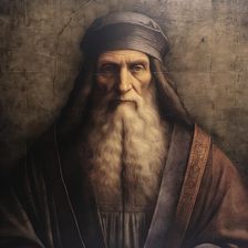 AI IMAGE - Portrait of Leonardo da Vinci, 1500s, (2023). Creator: Heritage Images