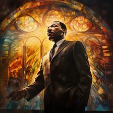 AI IMAGE - Portrait of Martin Luther King Jr, 1960s, 2023. Creator: Heritage Images