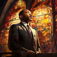 AI IMAGE - Portrait of Martin Luther King Jr, 1960s, 2023. Creator: Heritage Images