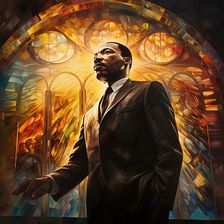 AI IMAGE - Portrait of Martin Luther King Jr, 1960s, 2023. Creator: Heritage Images