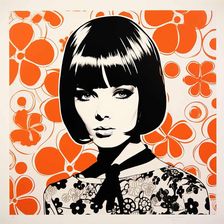 AI IMAGE - Portrait of Mary Quant, 1960s, (2023). Creator: Heritage Images