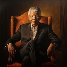 AI IMAGE - Portrait of Nelson Mandela, 2000s, (2023). Creator: Heritage Images