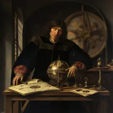AI IMAGE - Portrait of Nicolaus Copernicus, early 16th century, (2023). Creator: Heritage Images