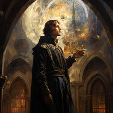 AI IMAGE - Portrait of Nicolaus Copernicus, early 16th century, (2023). Creator: Heritage Images