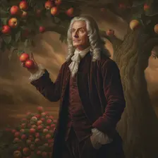 AI IMAGE - Portrait of Sir Isaac Newton, 1680s, (2023). Creator: Heritage Images