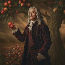 AI IMAGE - Portrait of Sir Isaac Newton, 1680s, (2023). Creator: Heritage Images
