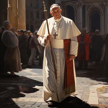 AI IMAGE - Portrait of Pope Francis, 2023. Creator: Heritage Images