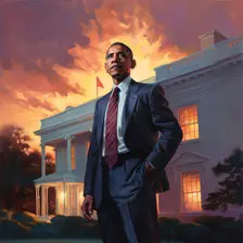 AI IMAGE - Portrait of President Obama, c2009, (2023). Creator: Heritage Images