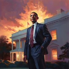 AI IMAGE - Portrait of President Obama, c2009, (2023). Creator: Heritage Images