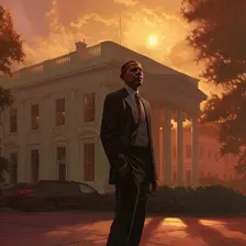 AI IMAGE - Portrait of President Obama, c2009, (2023). Creator: Heritage Images