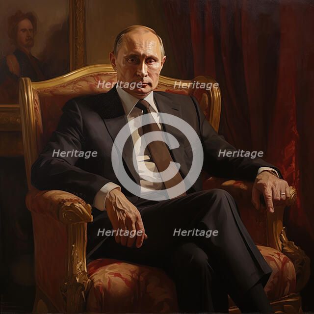 AI IMAGE - Portrait of President Vladimir Putin, 2023.  Creator: Heritage Images.
