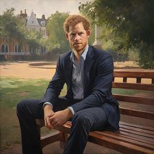AI Image - Portrait of Prince Harry, Duke of Sussex, 2023. Creator: Heritage Images