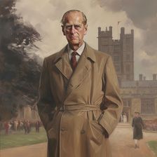 AI IMAGE - Portrait of Prince Philip, Duke of Edinburgh, 2000s, (2023). Creator: Heritage Images